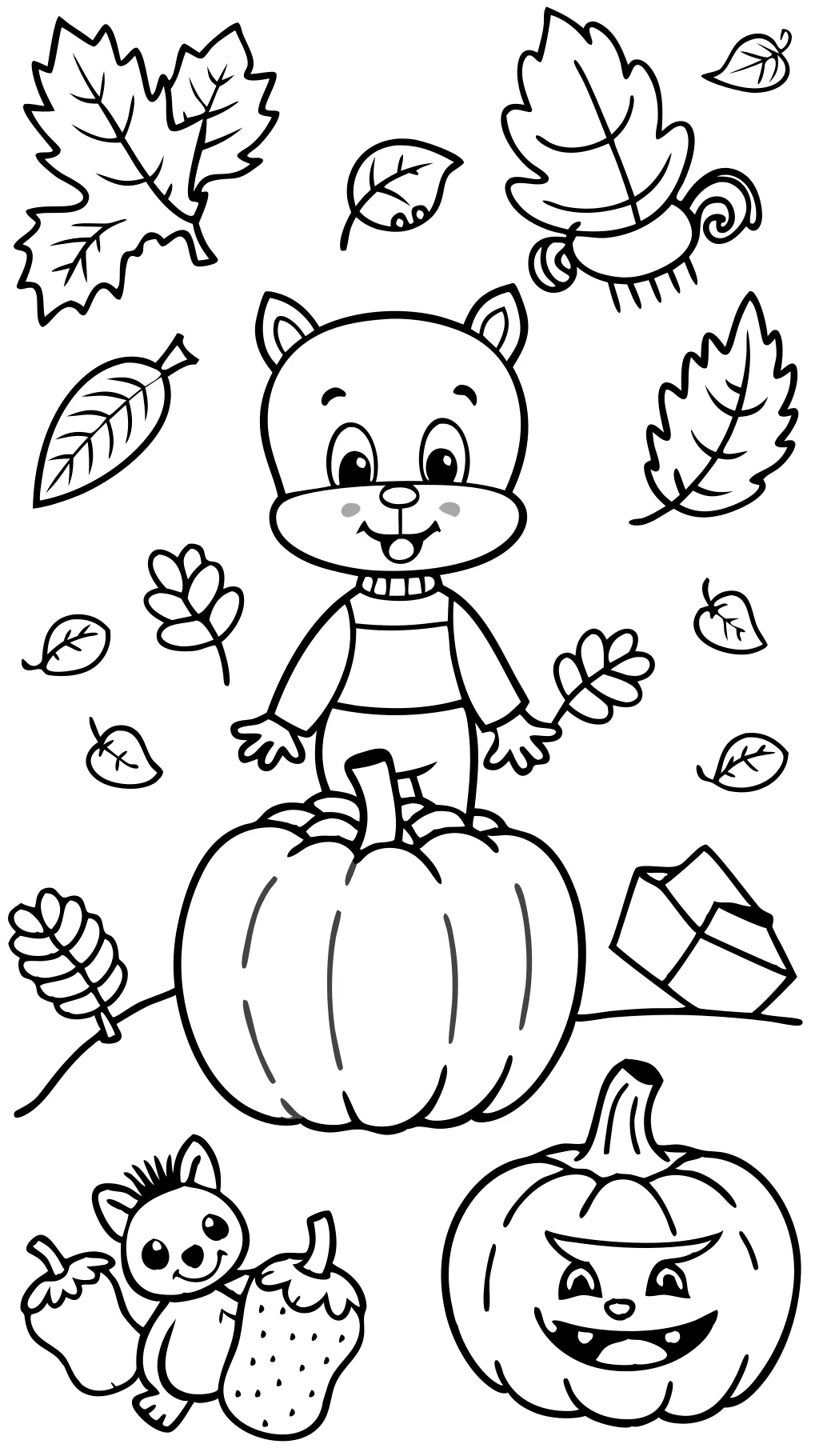 coloriages préscolaires pour l’automne